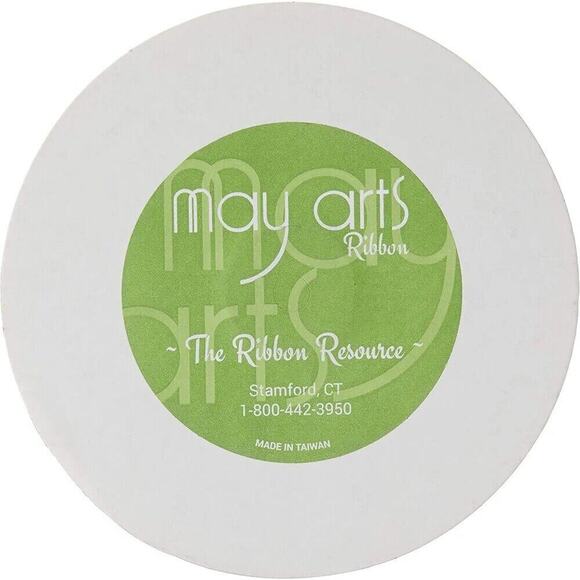 3- Ivory 4in Velvet Ribbon with Gold Backing 10yd The Ribbon Resource May Arts - Picture 2 of 12